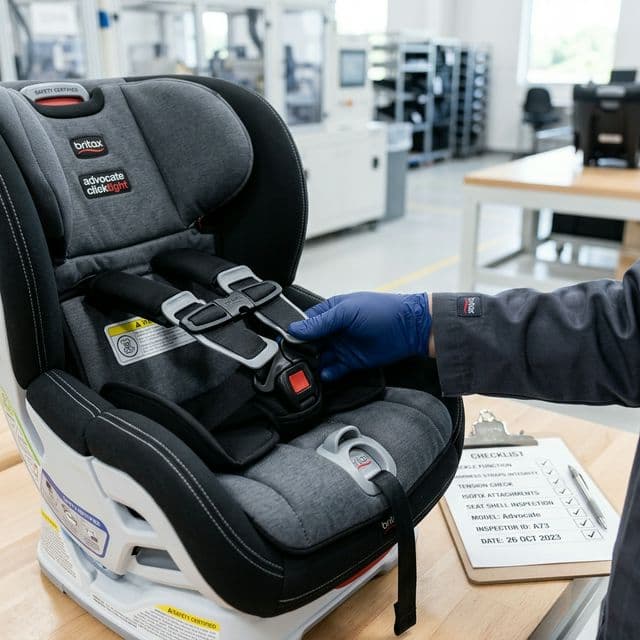 Baby gear inspection and damage assessment process