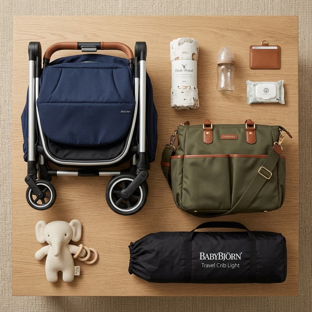 Parents traveling with a baby and practical baby gear for the trip