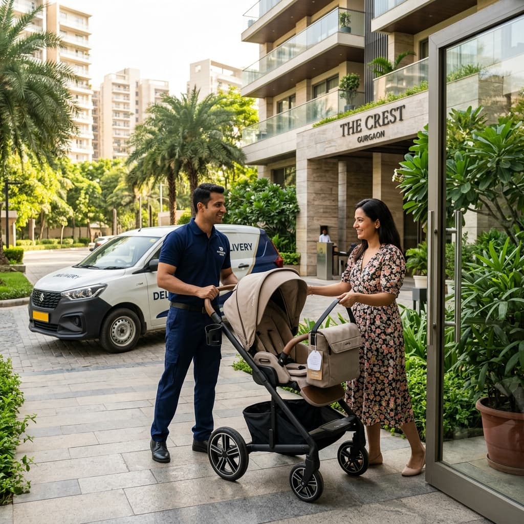 Baby stroller rental in Delhi NCR with local delivery and travel use