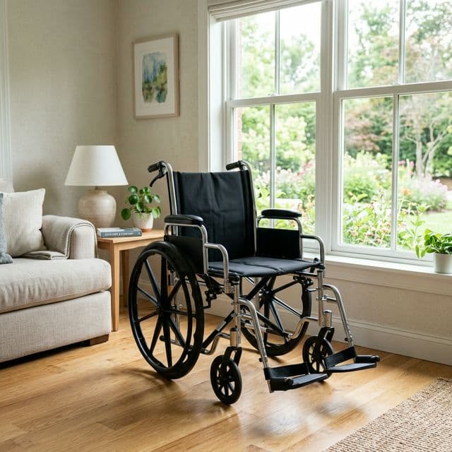 Standard wheelchair for temporary home care use