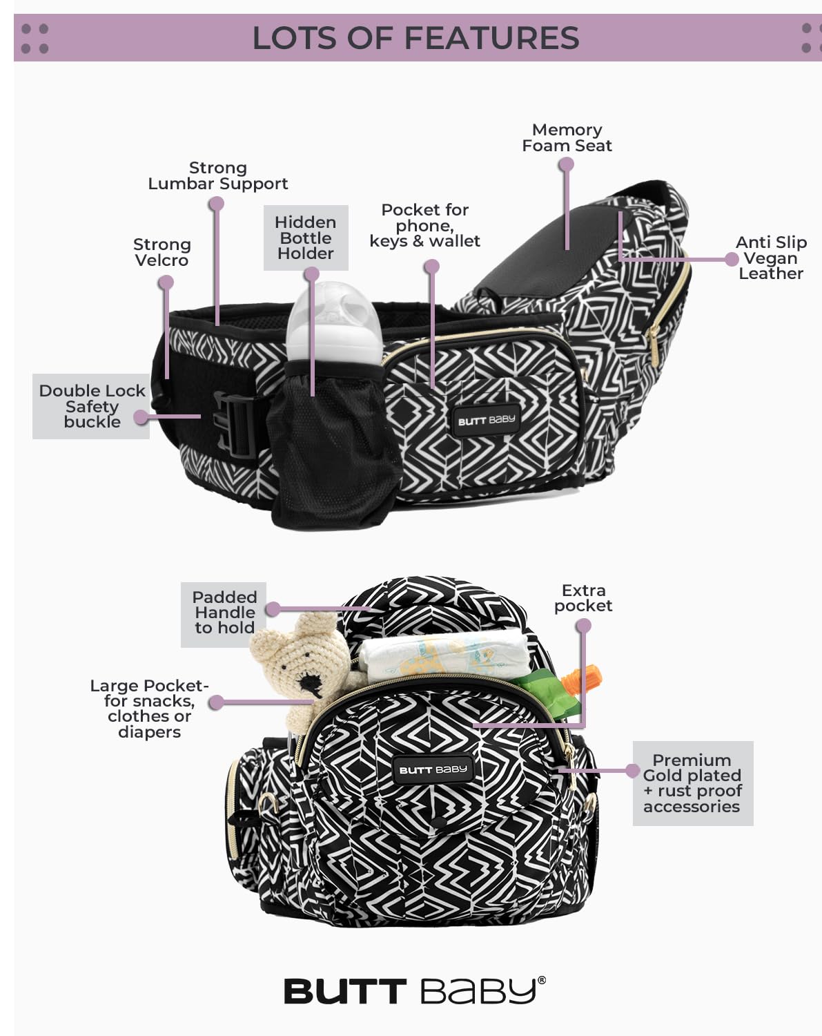 Butt Baby Ergonomic Hip & Waist Seat Carrier view 2