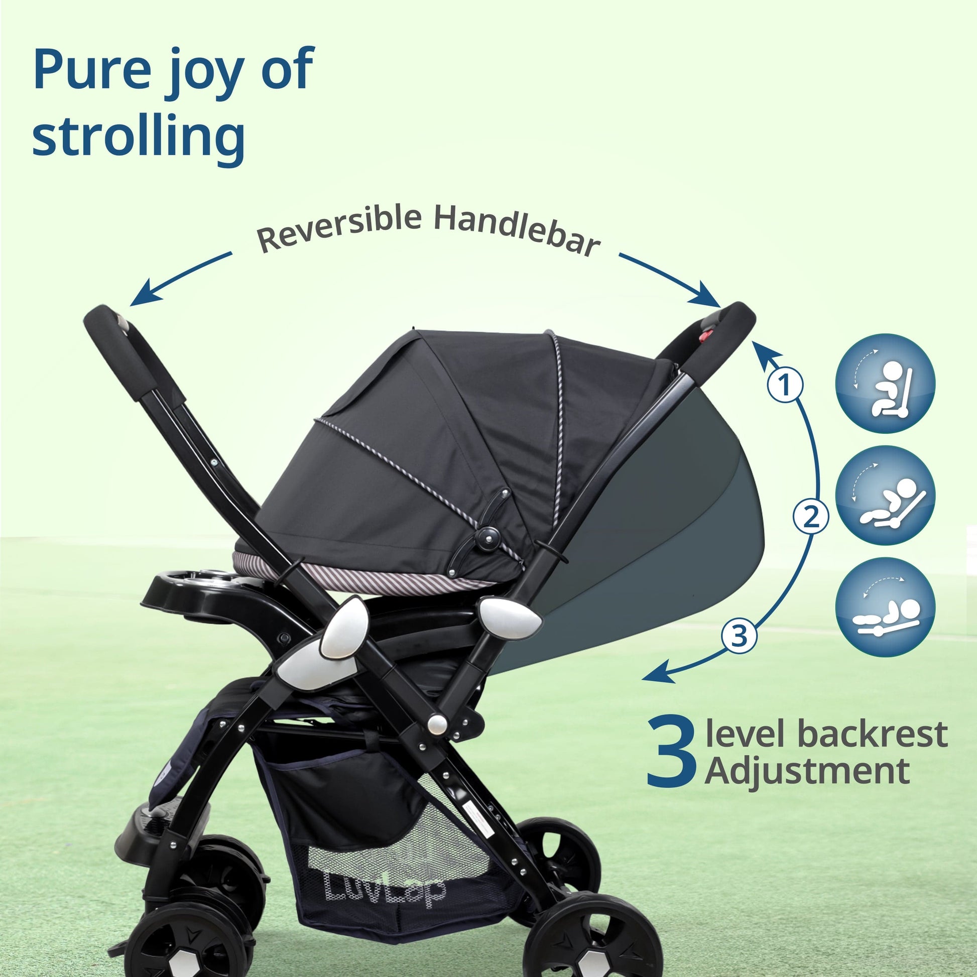 LuvLap Galaxy / Babyhug Affection Stroller view 3
